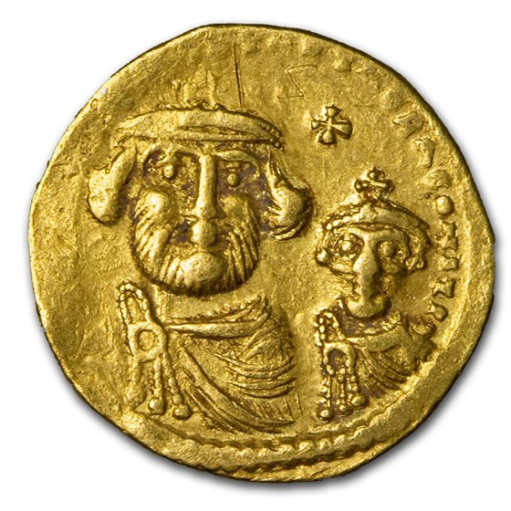 Byzantine Gold Solidus Emp Heraclius and Son (610-641 AD) XF Byzantine Gold Solidus Emp Heraclius and Son (610-641 AD) XF