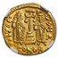 Byzantine Gold Solidus Emperor Constantine IV (668-685 AD) AU NGC