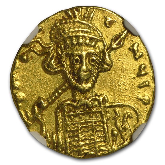 Byzantine Gold Solidus Emperor Constantine IV (668-685 AD) AU NGC Byzantine Gold Solidus Emperor Constantine IV (668-685 AD) AU NGC