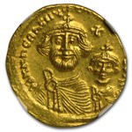 Byzantine Gold Solidus Emperor Heraclius (613-641 AD) MS NGC
