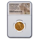 Byzantine Gold Solidus Emperor Justin I (518-527 AD) Ch MS NGC Byzantine Gold Solidus Emperor Justin I (518-527 AD) Ch MS NGC