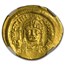 Byzantine Gold Solidus Emperor Justinian I (527-565 AD) AU NGC