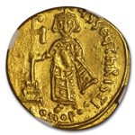 Byzantine Gold Solidus Justinian II (685-695 AD) AU NGC
