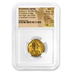Byzantine Gold Solidus Justinian II (685-695 AD) AU NGC