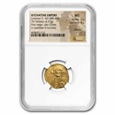 Byzantine Gold Solidus Justinian II (685-695 AD) MS NGC (S-1248) Byzantine Gold Solidus Justinian II (685-695 AD) MS NGC (S-1248)