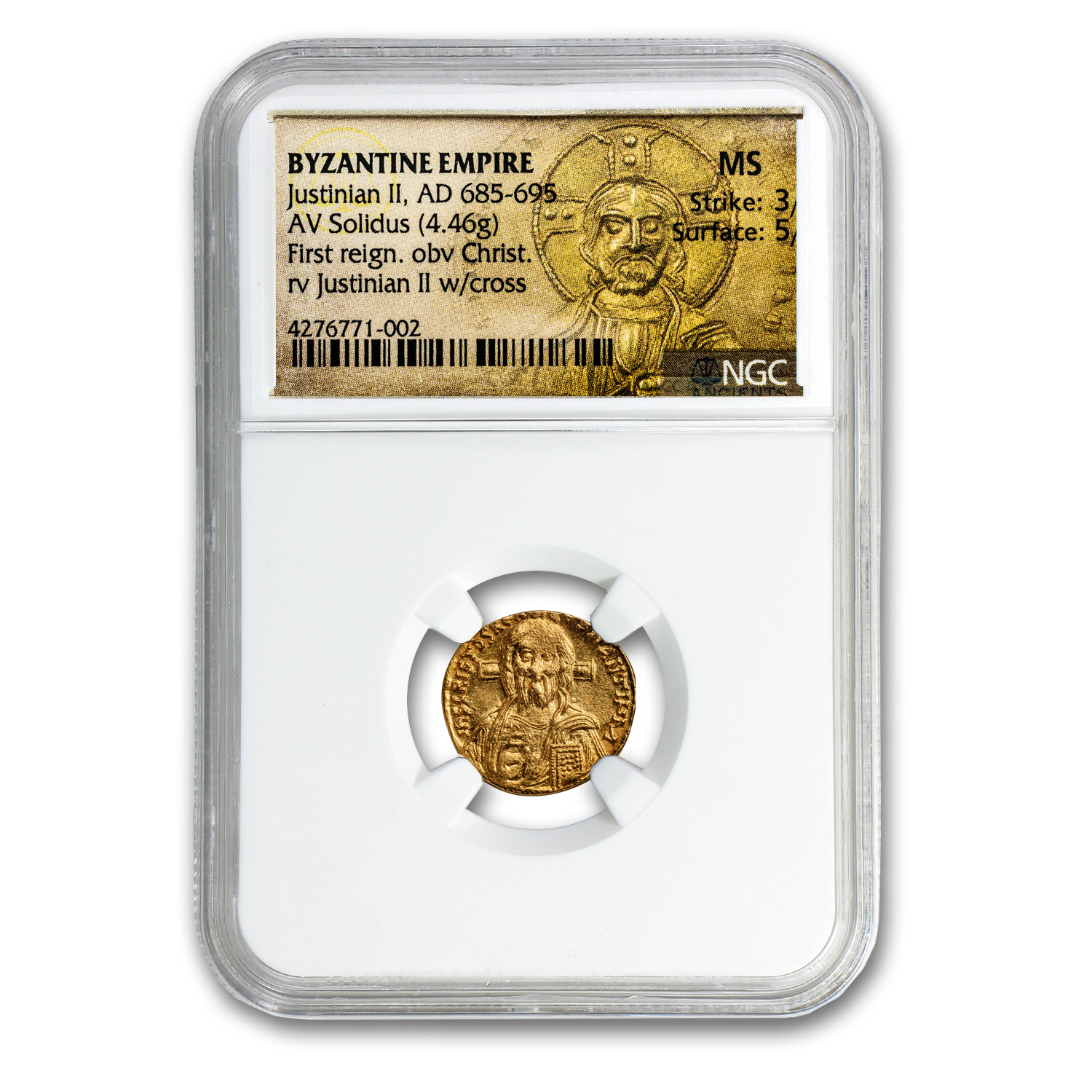 Buy Byzantine Gold Solidus Justinian II (685-695 AD) MS NGC | APMEX