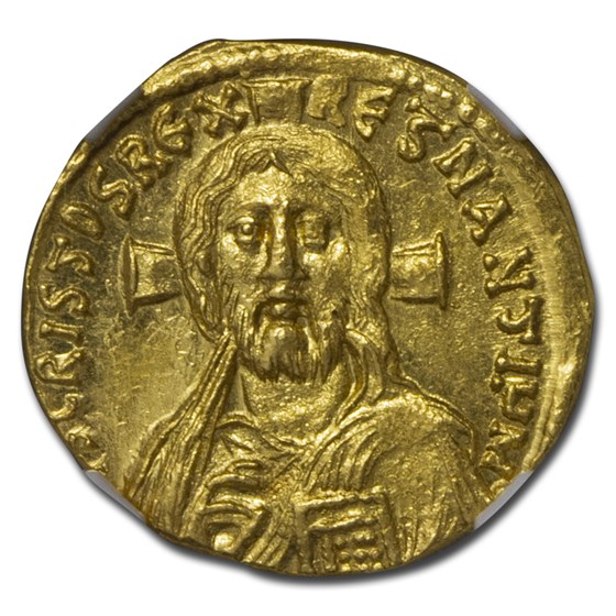 Byzantine Gold Solidus Justinian II (685-695 AD) MS NGC Byzantine Gold Solidus Justinian II (685-695 AD) MS NGC