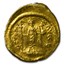 Byzantine Gold Solidus Maurice Tiberius (582-602 AD) Ch XF