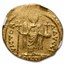 Byzantine Gold Solidus Maurice Tiberius (582-602 AD) MS NGC S-478