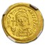 Byzantine Gold Solidus of Justinian I MS NGC (527-565 AD)