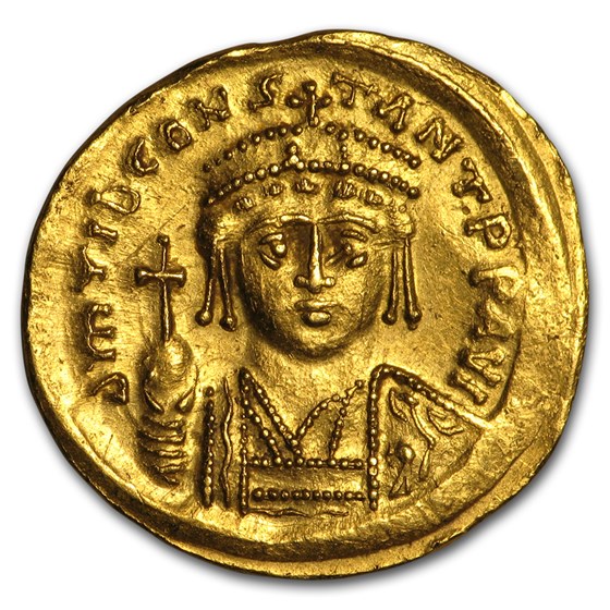 Byzantine Gold Solidus Tiberius II Constantine (578-582 AD) AU Byzantine Gold Solidus Tiberius II Constantine (578-582 AD) AU