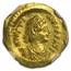 Byzantine Gold Tremissis Justin I (518-527 AD) CH AU NGC