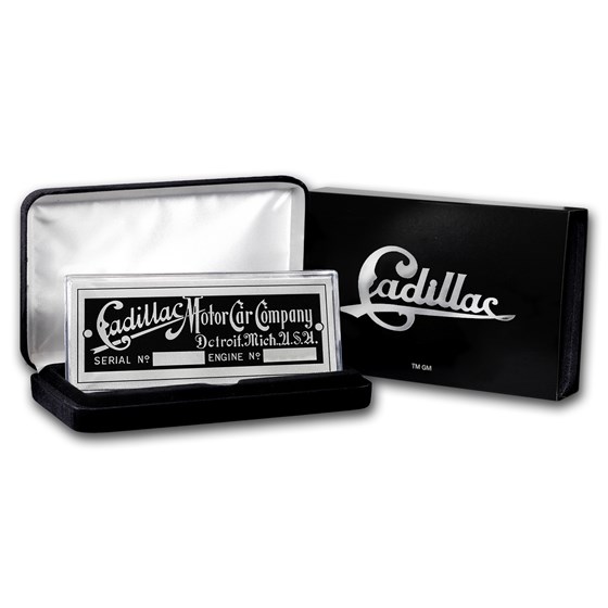 Cadillac Motor Car Company Emblem Plate 4 oz Silver w/ Box & COA Cadillac Motor Car Company Emblem Plate 4 oz Silver w/ Box & COA