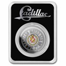 Cadillac Motor Car Company Logo Colorized 1 oz Silver w/ TEP