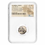Calabria Taras AR Didrachm Boy on Dolphin (302-280 BC) Ch XF NGC