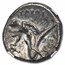 Calabria Taras AR Didrachm Boy on Dolphin CH VF NGC (302-280 BC)