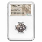 Calabria Taras AR Didrachm Rider & Dolphin (332-302 BC) Ch VF NGC