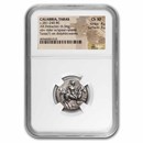 Calabria Taras AR Didrachm Rider w/shield (281-240 BC) Ch XF NGC Calabria Taras AR Didrachm Rider w/shield (281-240 BC) Ch XF NGC