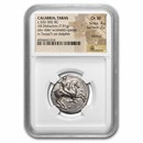 Calabria Taras AR Didrachm Rider w/shield (332-302 BC) Ch XF NGC Calabria Taras AR Didrachm Rider w/shield (332-302 BC) Ch XF NGC