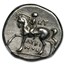 Calabria Taras AR Didrachm Taras on Dolphin (281-240 BC)CH VF NGC