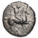 Calabria Tarentum AR Stater Rider (334-330 BC) Ch XF (Vlasto-595)