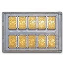 Canada 1/10 oz Gold $25 10-Bar Set In Assay (Random Year)