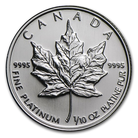 Canada 1/10 oz Platinum Maple Leaf BU (Random Year) Canada 1/10 oz Platinum Maple Leaf BU (Random Year)