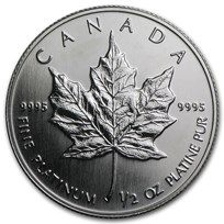 Canada 1/2 oz Platinum Maple Leaf BU (Random Year)