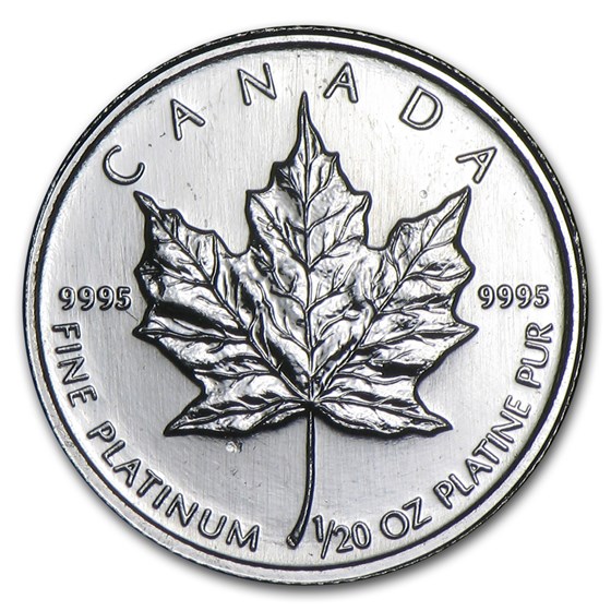 Canada 1/20 oz Platinum Maple Leaf BU (Random Year)