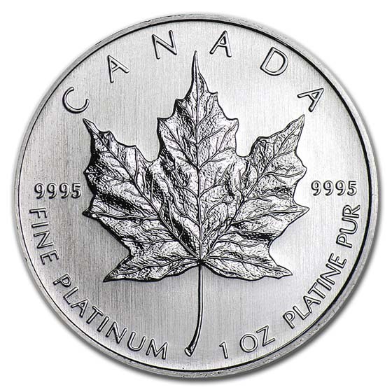 Canada 1 oz Platinum Maple Leaf BU (Random Year)