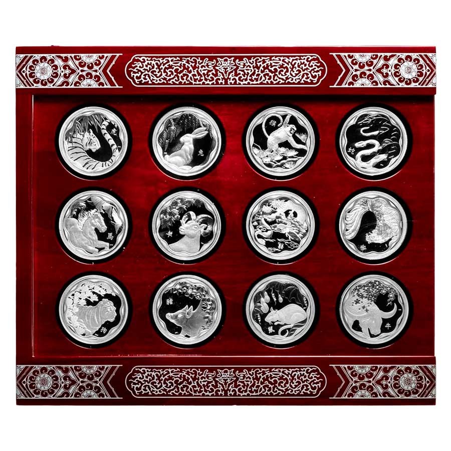 Canada 12-Coin Silver $15 Lunar Lotus Proof Set (Box/COA)