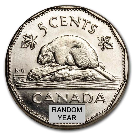 Canada Nickel 5 Cents Elizabeth II $100 Mint Sealed Bag Canada Nickel 5 Cents Elizabeth II $100 Mint Sealed Bag