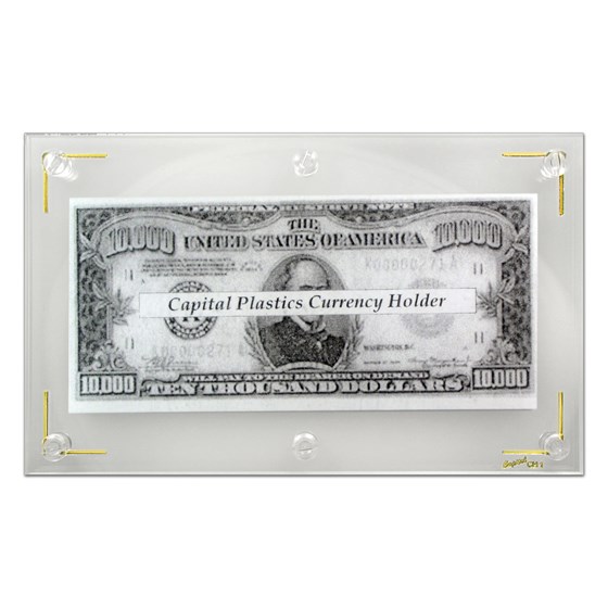 Capital Plastic Hard Currency Holder CH1 - Measures 4 1/2 x 7 1/2