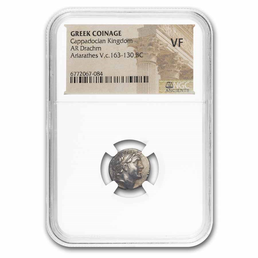 Cappadocian Kingdom AR Drachm Ariarathes V (163-130 BC) VF NGC