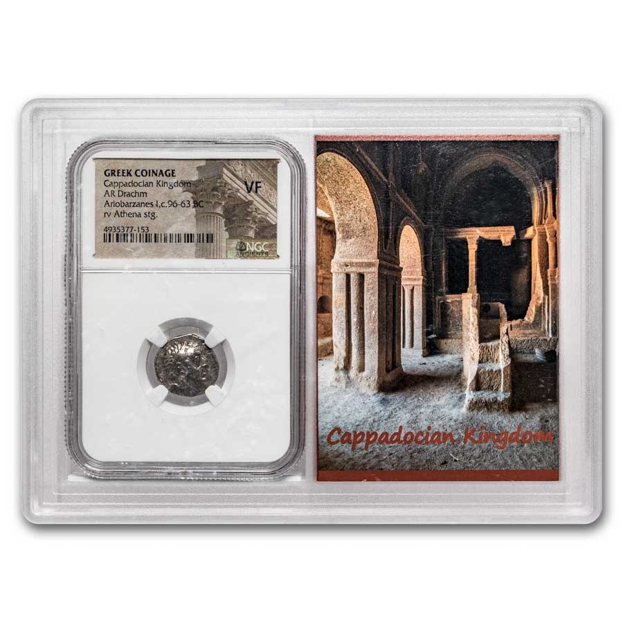 Cappadocian Kingdom AR Drachm Ariobarzanes (96-63 BC) VF NGC