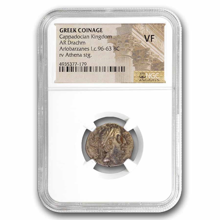 Cappadocian Kingdom AR Drachm Ariobarzanes I (96-63 BC) VF NGC