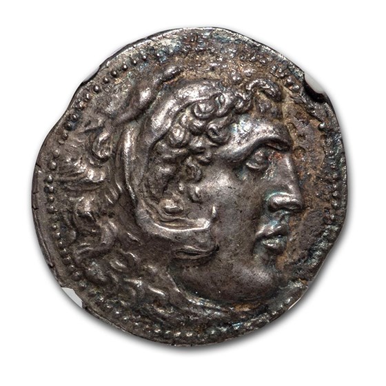 Caria Islands of Rhodes AR Tetradrachm (205-190 BC BC) AU NGC Caria Islands of Rhodes AR Tetradrachm (205-190 BC BC) AU NGC