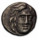 Carian Islands Rhodes AR Hemidrachm Apollo (340-316 BC) VF