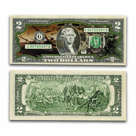 Celebrating America $2 Bill - The U.S. Army Celebrating America $2 Bill - The U.S. Army