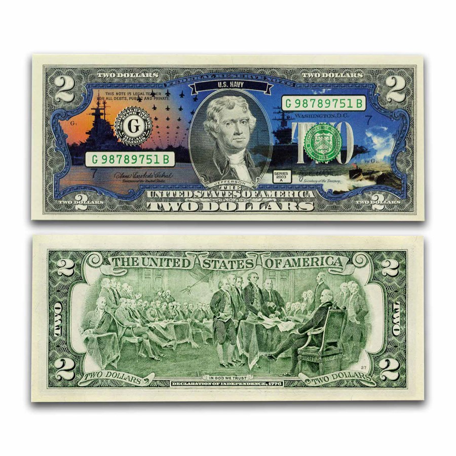 Celebrating America $2 Bill - The U.S. Navy