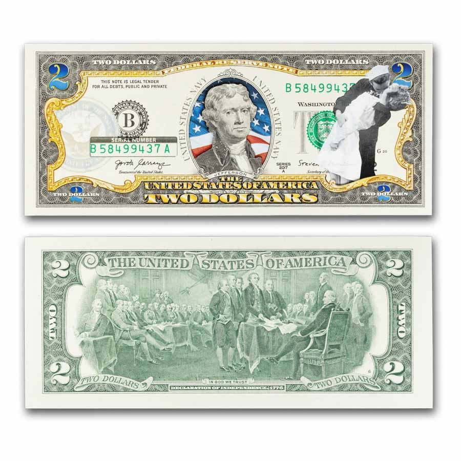 Celebrating America $2 Bill - Vintage U.S. Navy
