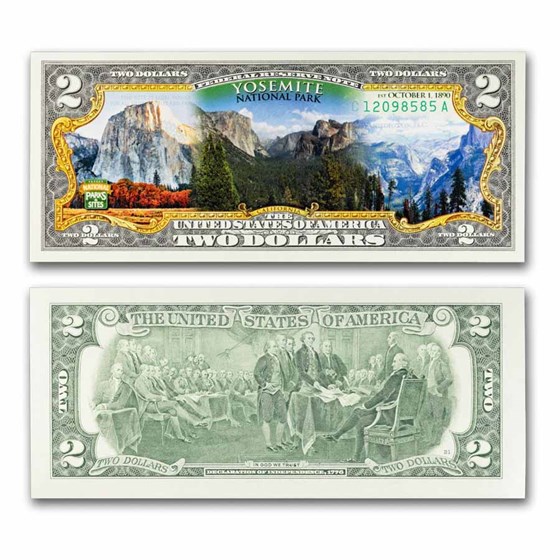 Celebrating America $2 Bill - Yosemite National Park