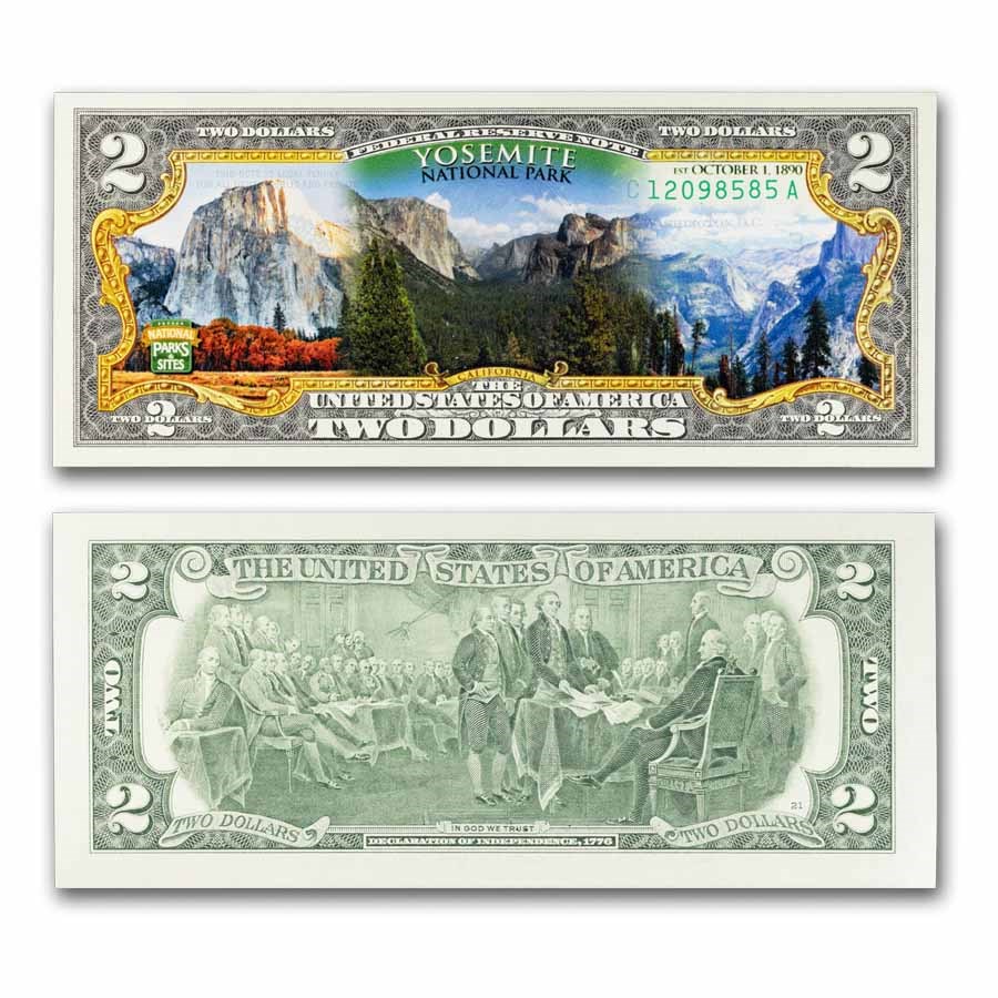 Celebrating America $2 Bill - Yosemite National Park