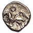 Celtic Gaul AR Quinarius (1st Century BC) VF (Gallic Wars)