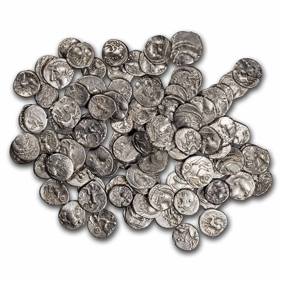 Celtic Gaul AR Quinarius (1st Century BC) VF (Gallic Wars)