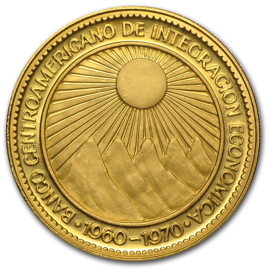 Central America Gold 50 Pesos Economic Integration Proof