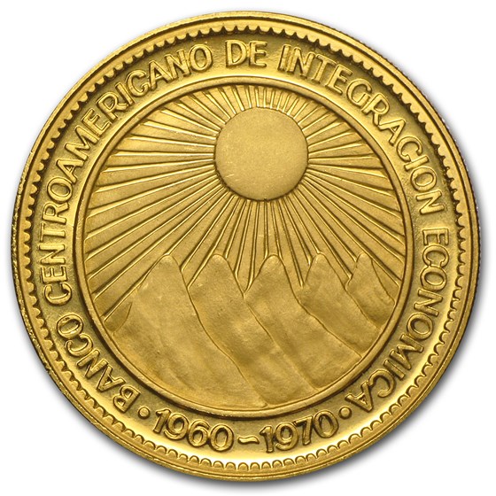 Central America Gold 50 Pesos Economic Integration Proof Central America Gold 50 Pesos Economic Integration Proof