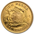 Chile Gold 100 Pesos (Random) BU