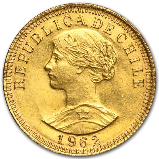 Chile Gold 50 Pesos (Abrasions, AGW .2943, Random) Chile Gold 50 Pesos (Abrasions, AGW .2943, Random)