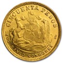 Chile Gold 50 Pesos AU/BU (Random)